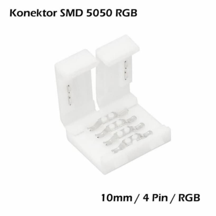 Konektor Jepit 10mm 4pin untuk Led Strip RGB 3528 2835 5050