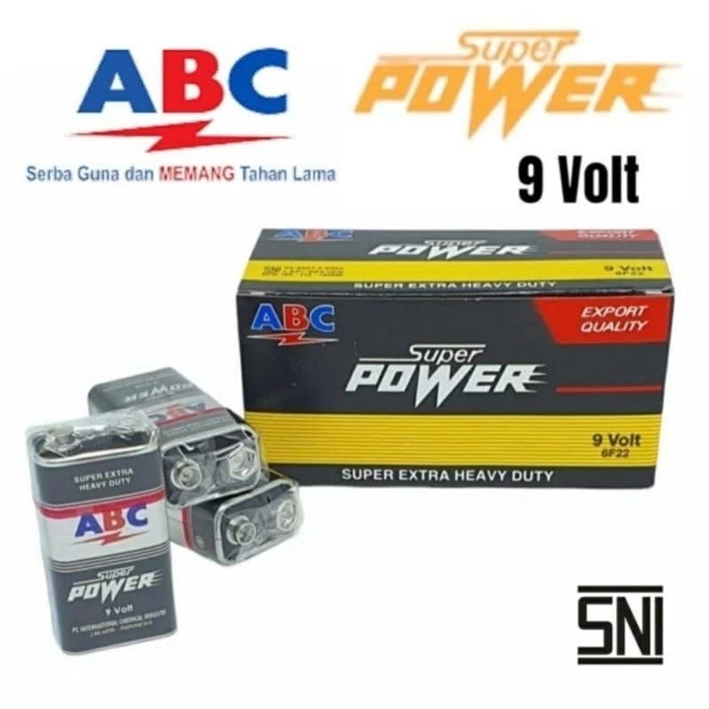 Battery ABC Super Power 9V Kotak 6LR61
