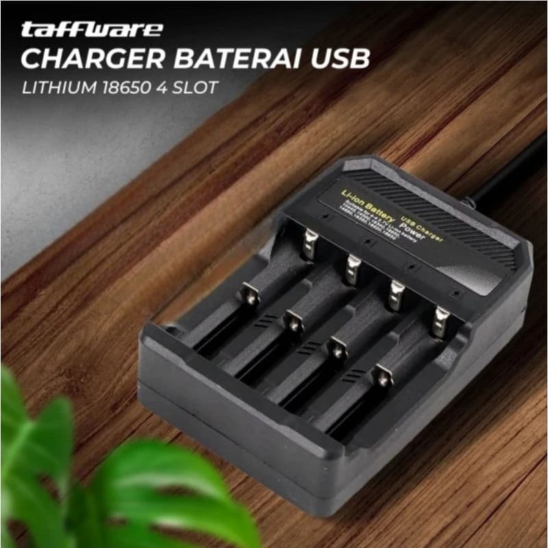 Taffware Charger Battery USB Lithium 18650 4 Slot - Ms-5D84A
