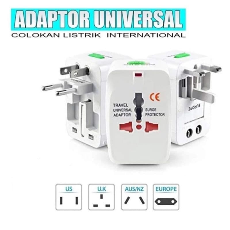 Universal Travel Adaptor Colokan Steker Listrik Adaptor Internasional All in One