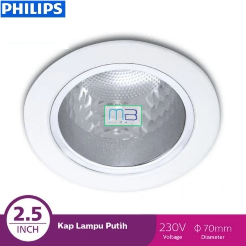 Philips Downlight 66661 Recessed White 1x5W 230V ( Rumah Lampu 2.5" )