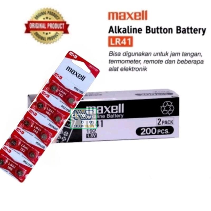 Battery AG3/LR41/SR41 1.55Volt Maxell Original