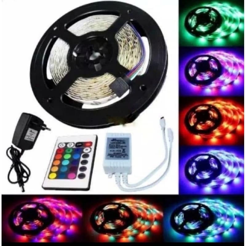 Led Strip RGB 3528+Remote+Controler Modul+Adaptor 12V 2A 4Meter