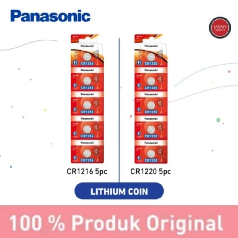 Panasonic Battery CR1220 CR1216 3Volt Original Ecer Harga Per 1Biji