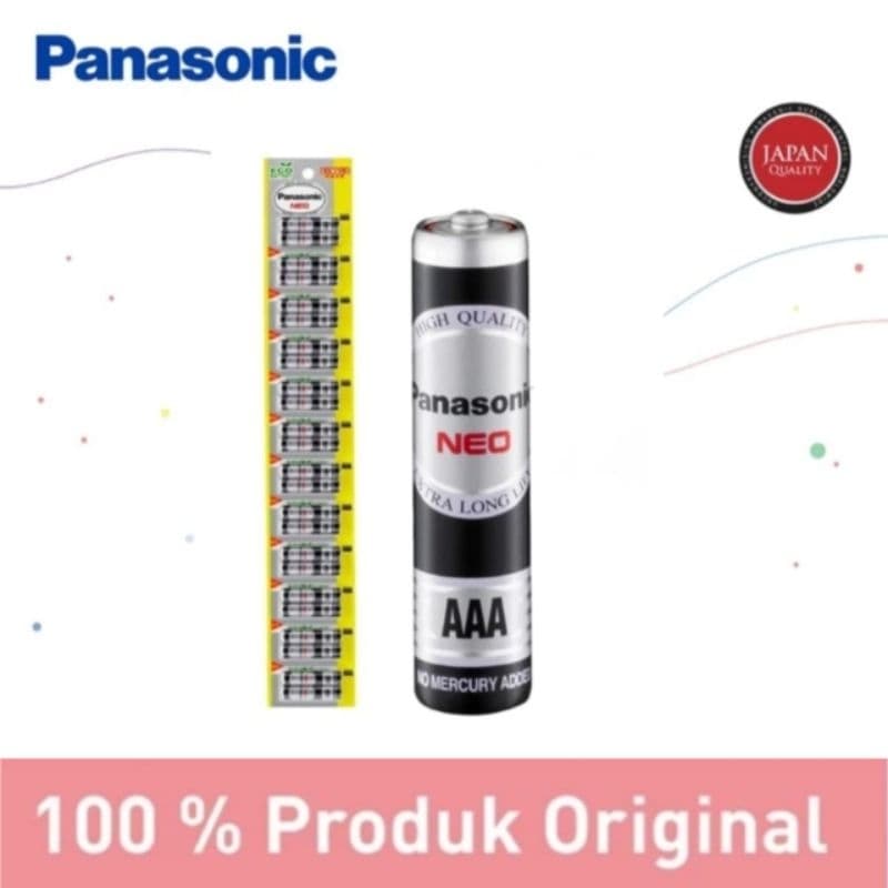 Battery Panasonic Manganese Neo AAA A3 UM-4N/2B24 1.5V Ecer Harga Per 1Biji