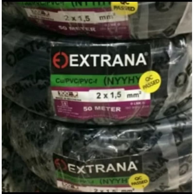 Kabel Listrik EXTRANA NYYHY 2 x 1.5mm Kabel Serabut