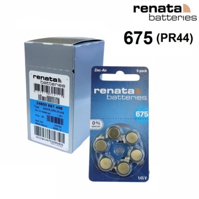 Renata Za675 PR44 Battery Za 675 Baterai Alat Bantu Dengar Hearing Aid Battery Original