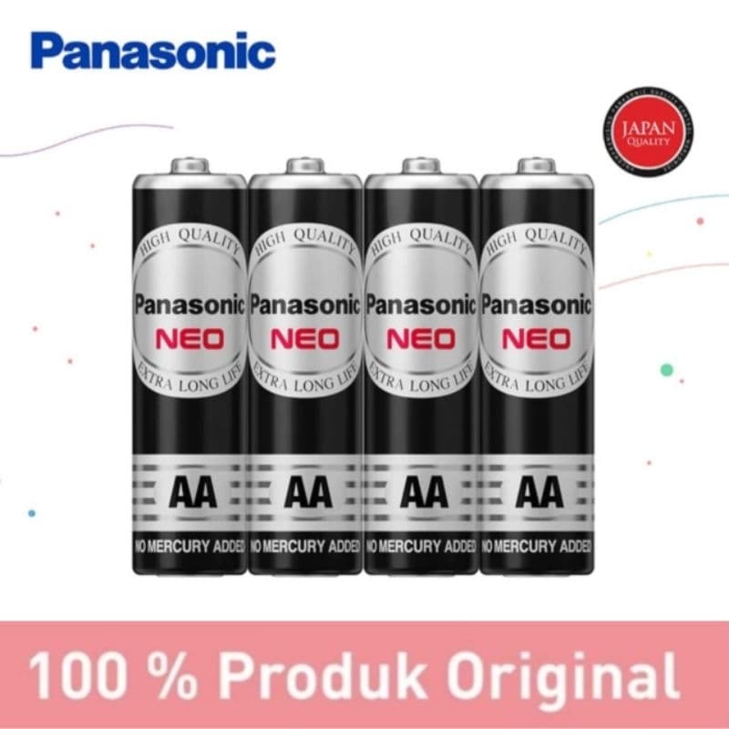 Battery Panasonic Manganese Neo AA A2 UM-3N 1.5V Ecer Harga Per 1Biji