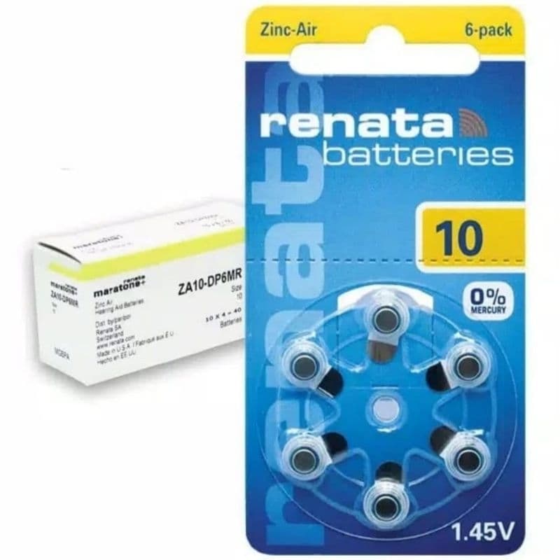 Renata ZA 10 ( ZA10 ) Hearing Aid Battery Baterai Alat Bantu Dengar