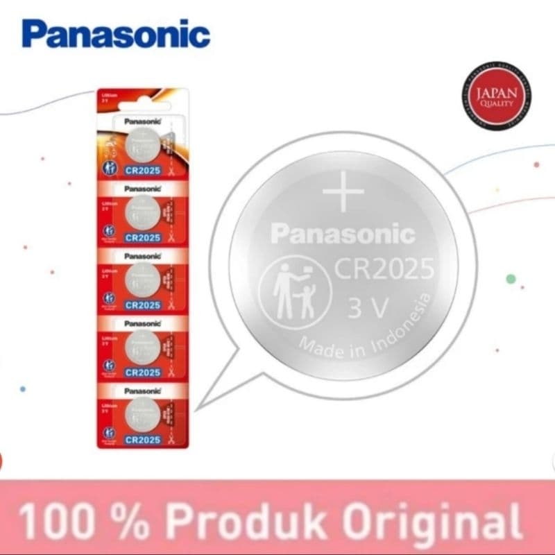 Battery Panasonic CR2025 3Volt Original Ecer Harga Per 1Biji