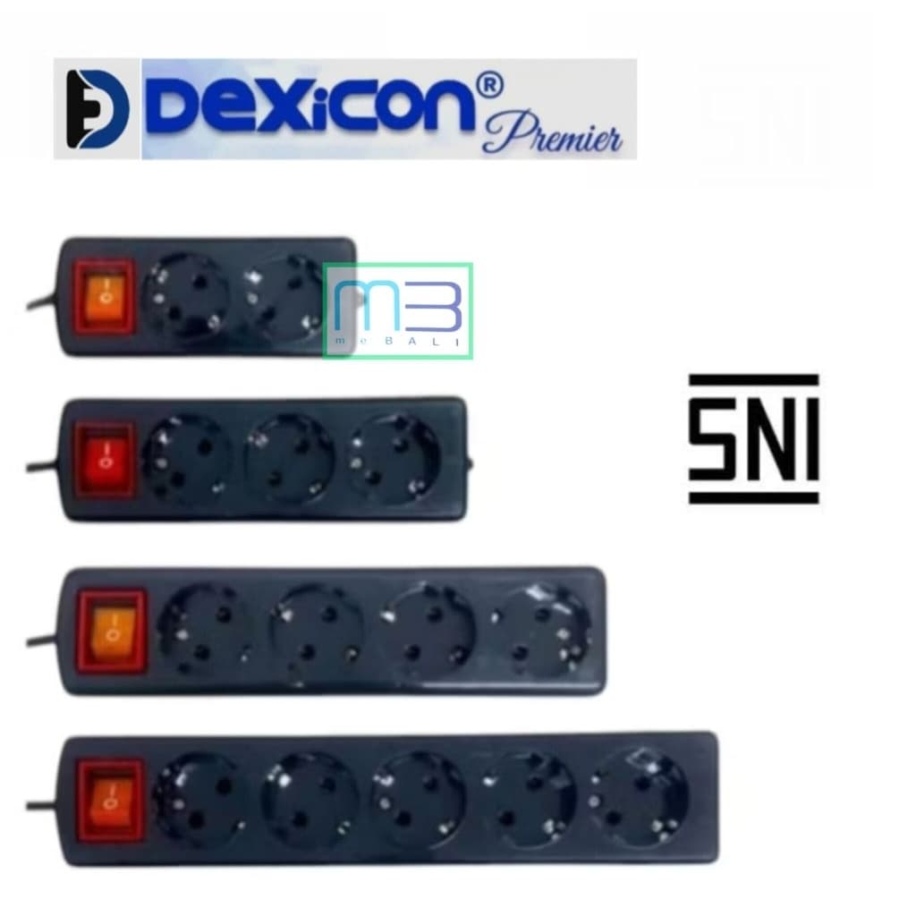 Stop Kontak Kabel Saklar Dexicon Galaxy Black SNI