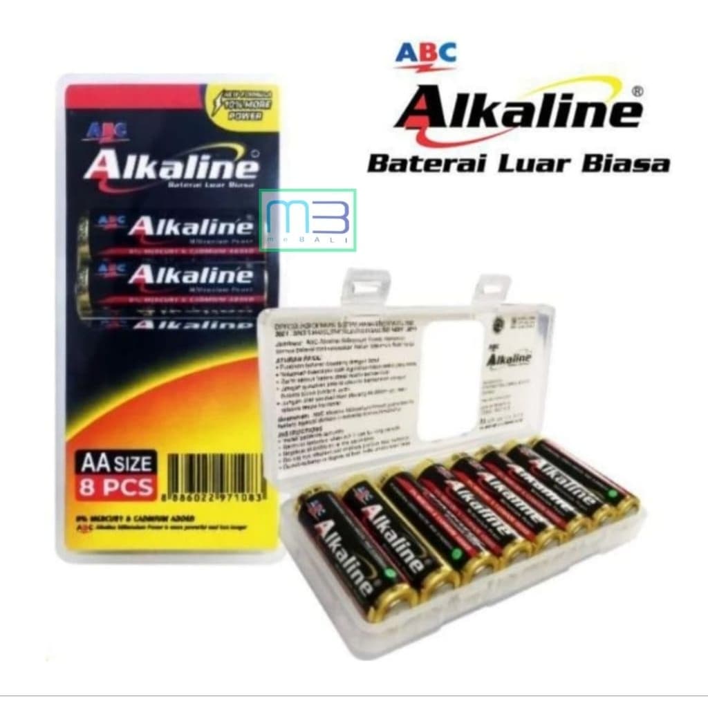 Battery ABC Alkaline AA A2 LR06 Isi 8 With Casing