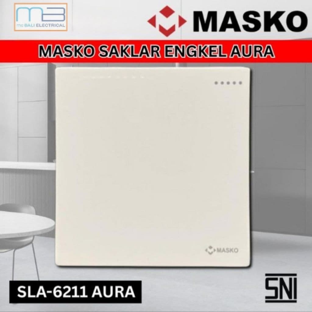 Masko Aura IB Saklar Single Engkel A-6211 White SNI