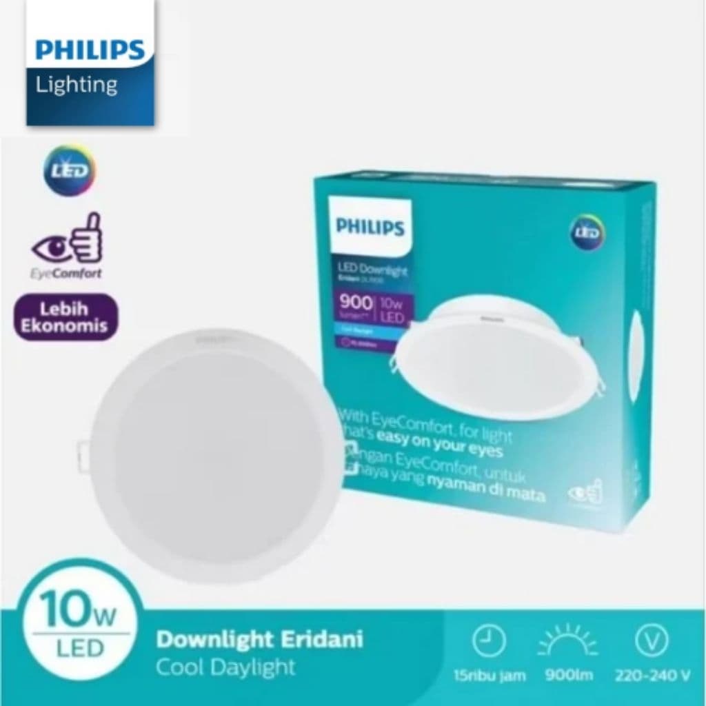 Lampu Philips Downlight Eridani LED8 D125 10W 65000K Putih