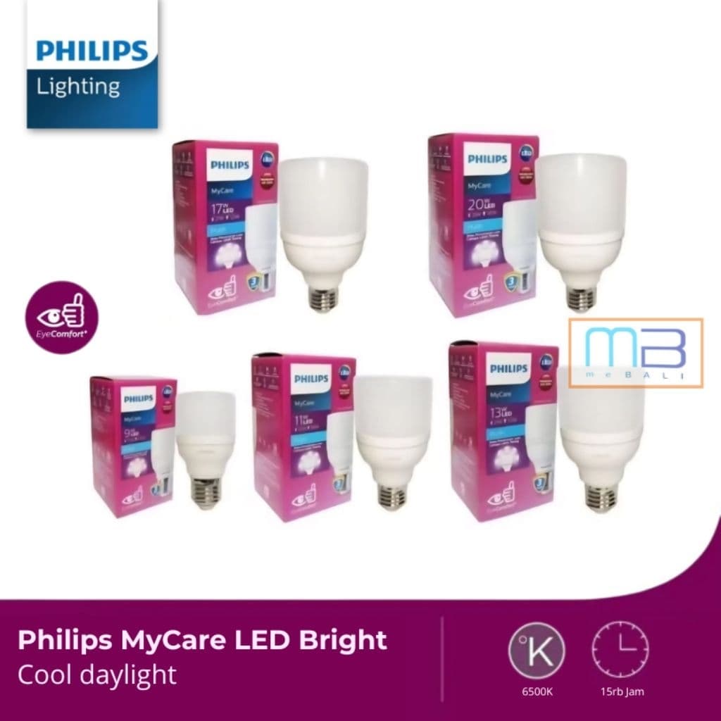 Lampu Philips MyCare Led Bright 9W 11W 13W 15W 17W Putih
