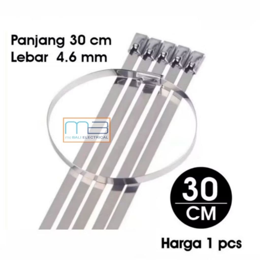 Kabel Ties Stainless 4.6 x 300mm (30cm) Steel Metal Tie Lock