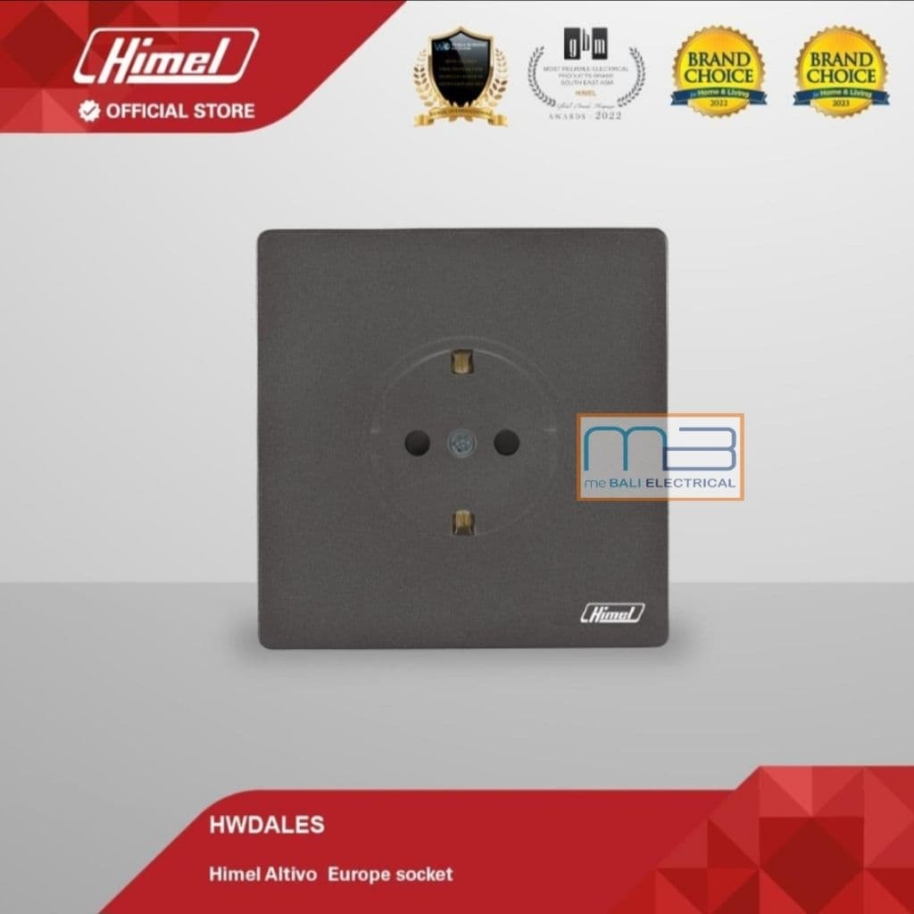 Himel Altivo Stok Kontak Schuko Dark Grey