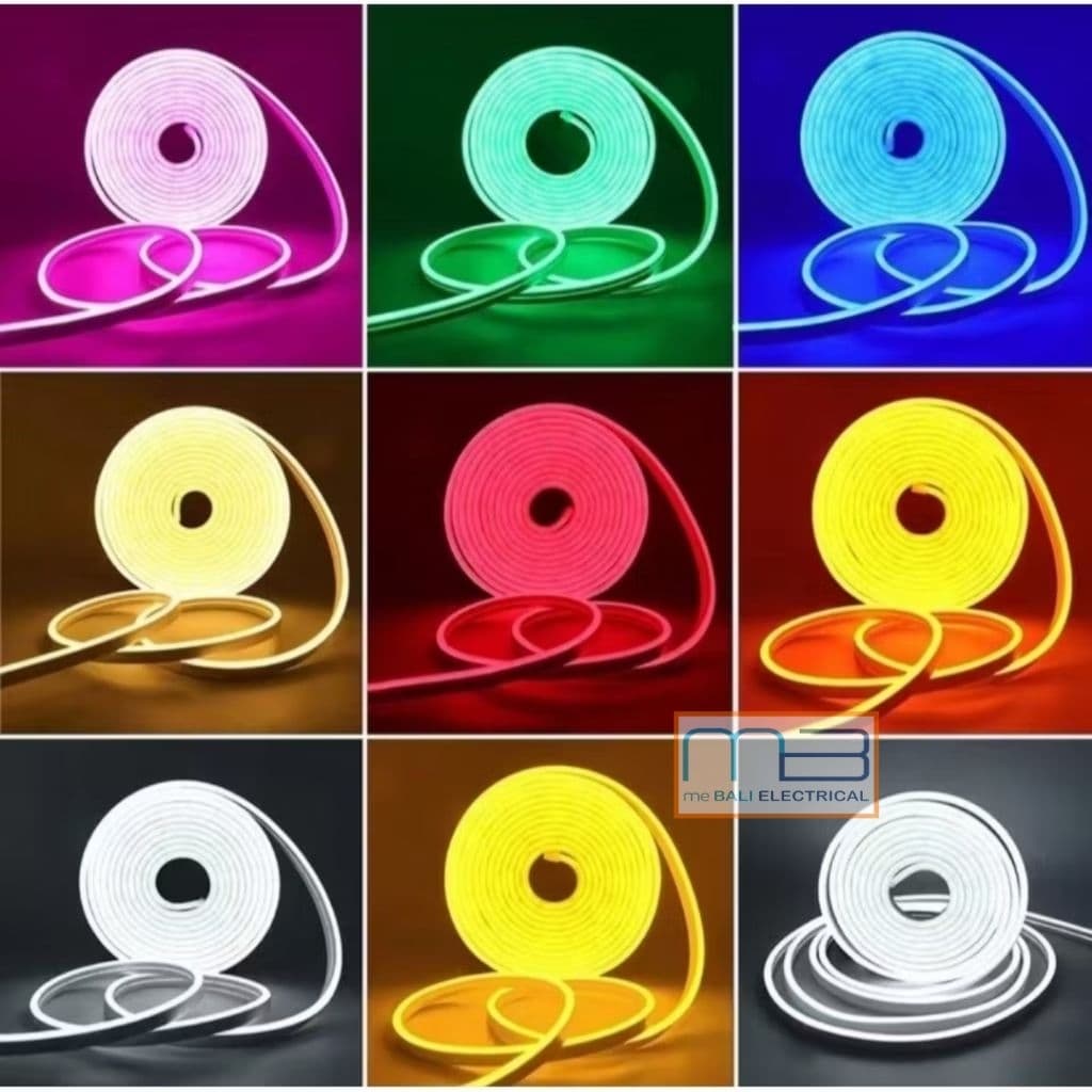 Lampu Led Neon Flex Selang Led Strip Flexible DC 12V Harga Per 1Roll Panjang 5Meter IP65 Waterproof Tanpa Adaptor