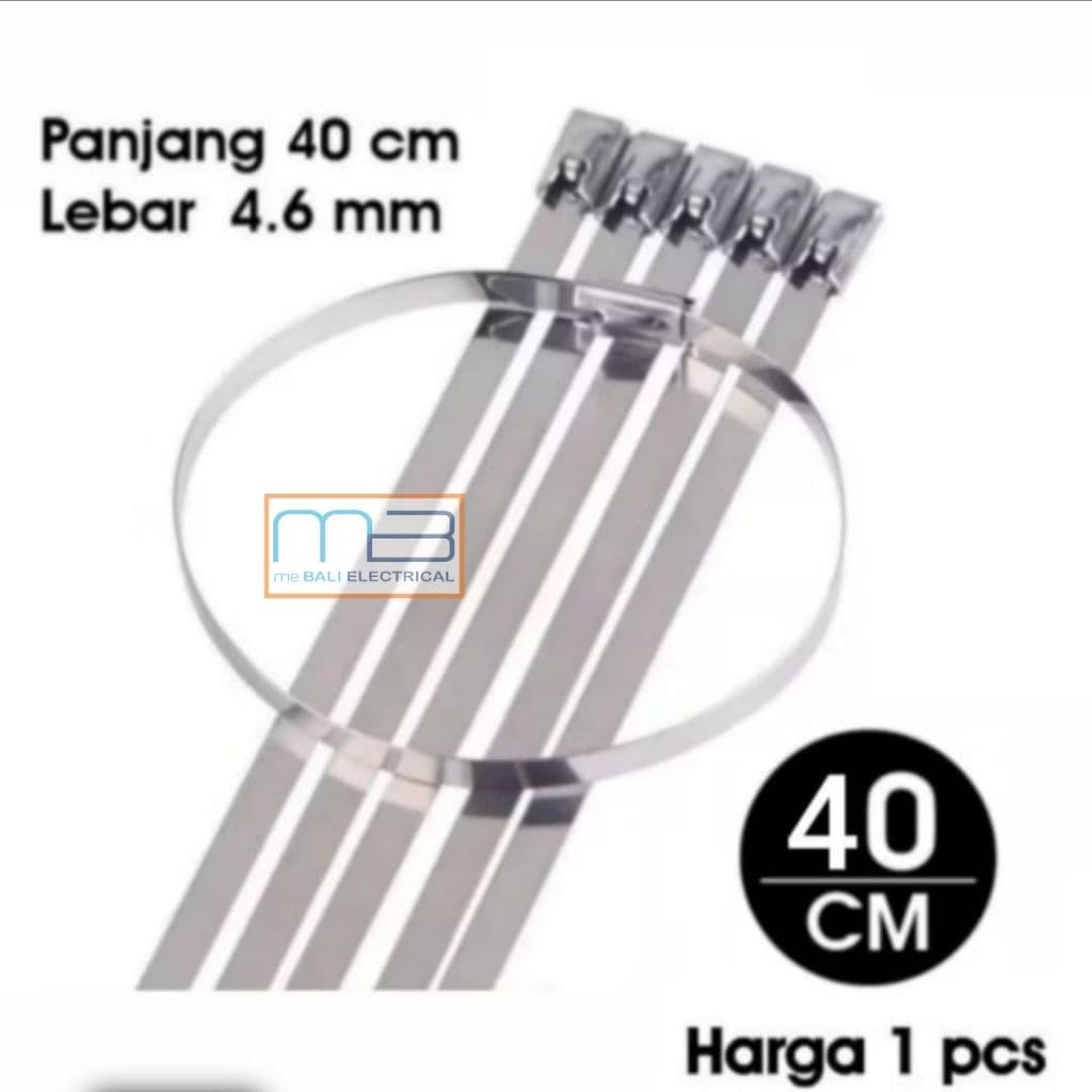 Kabel Ties Stainless 4.6 x 400mm (40cm) Steel Metal tie Lock