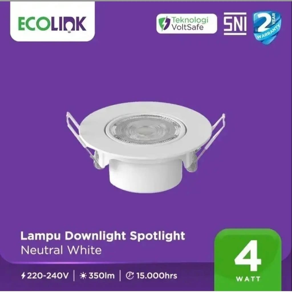Ecolink Downlight Spotlight ESL190 4W 5.5W D75 RD75 2700K 4000K Seperti Kyanite