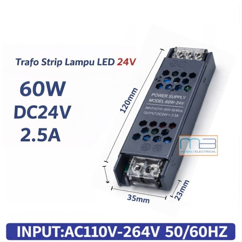 Power Supply Slim Led Strip 24V 60W 2.5A